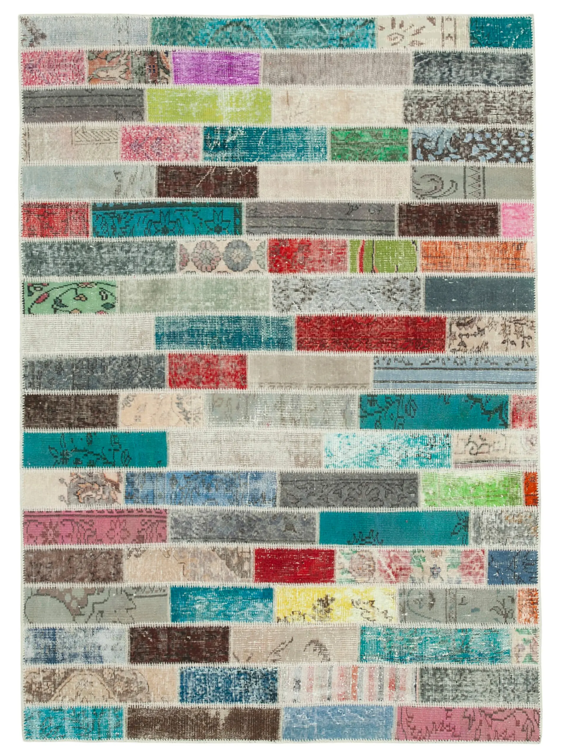 Rc_20946_0_Multicolor_Patchwork_Rugs Patchwork Multi Pamuk Üzerine Yün El Dokuma Kilim-170x238 - Görsel 1
