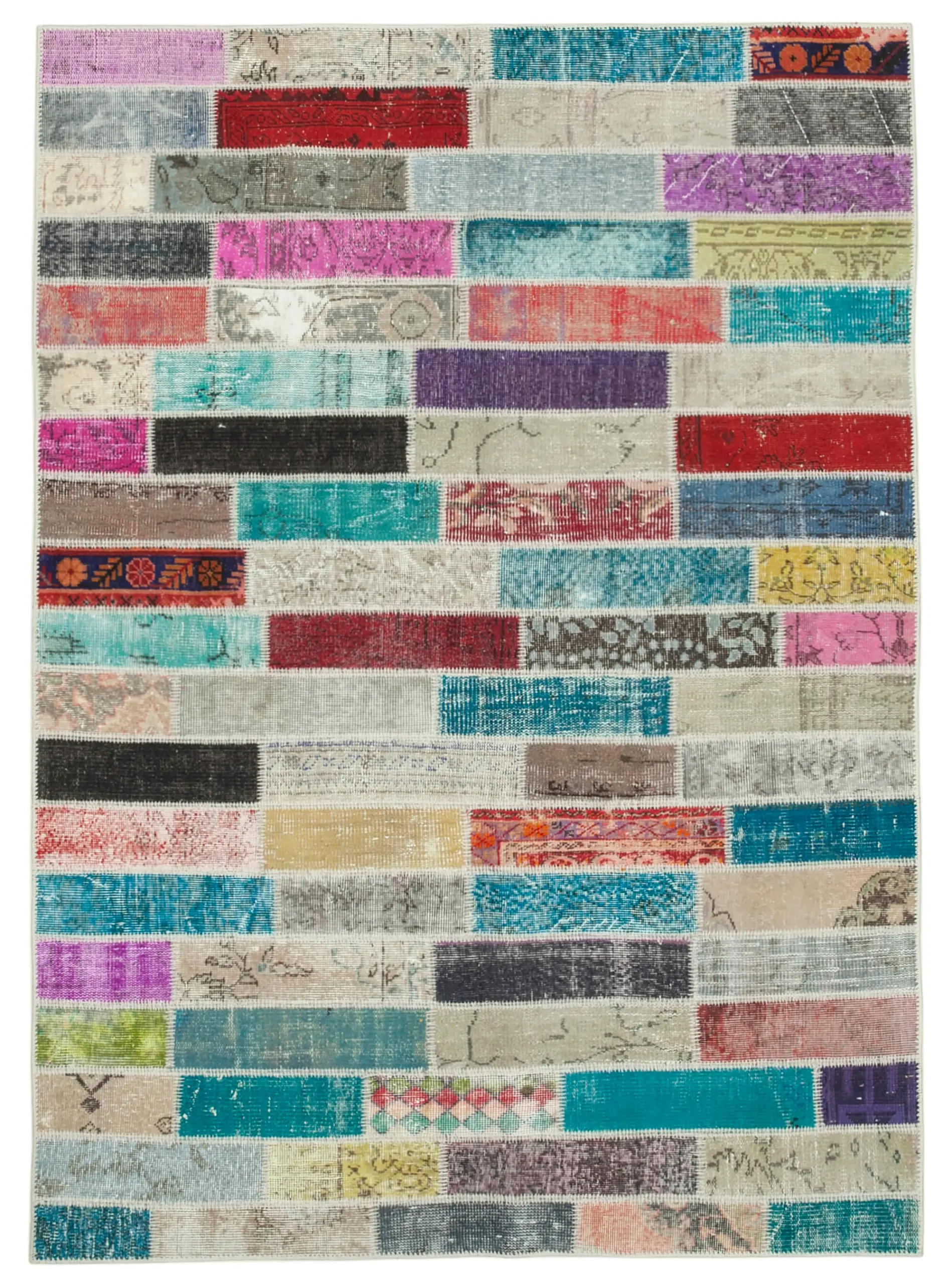 Rc_20951_0_Multicolor_Patchwork_Rugs Patchwork Multi Pamuk Üzerine Yün El Dokuma Kilim-170x237 - Görsel 1