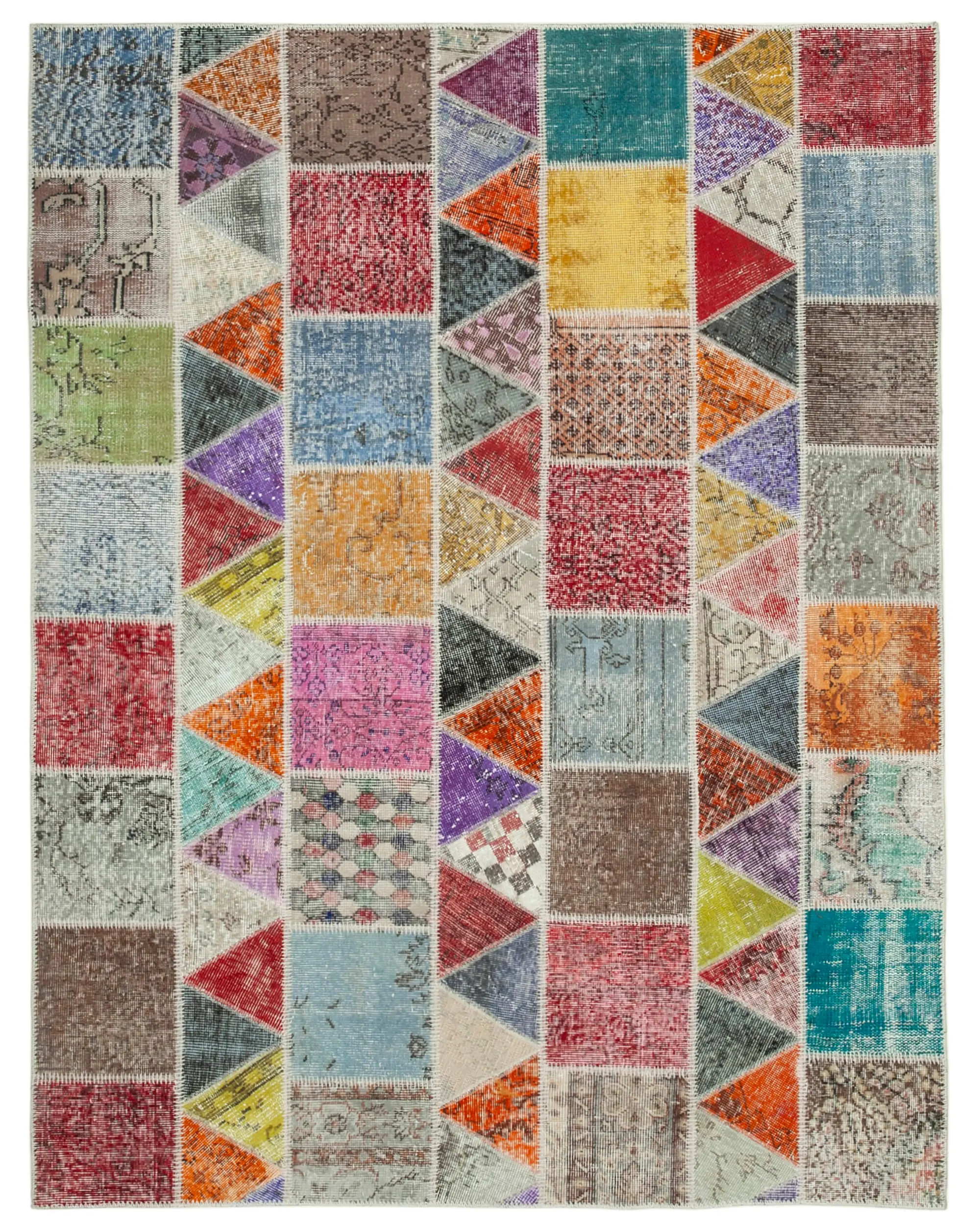 Rc_20955_0_Multicolor_Patchwork_Rugs Patchwork Multi Pamuk Üzerine Yün El Dokuma Kilim-180x232 - Görsel 1