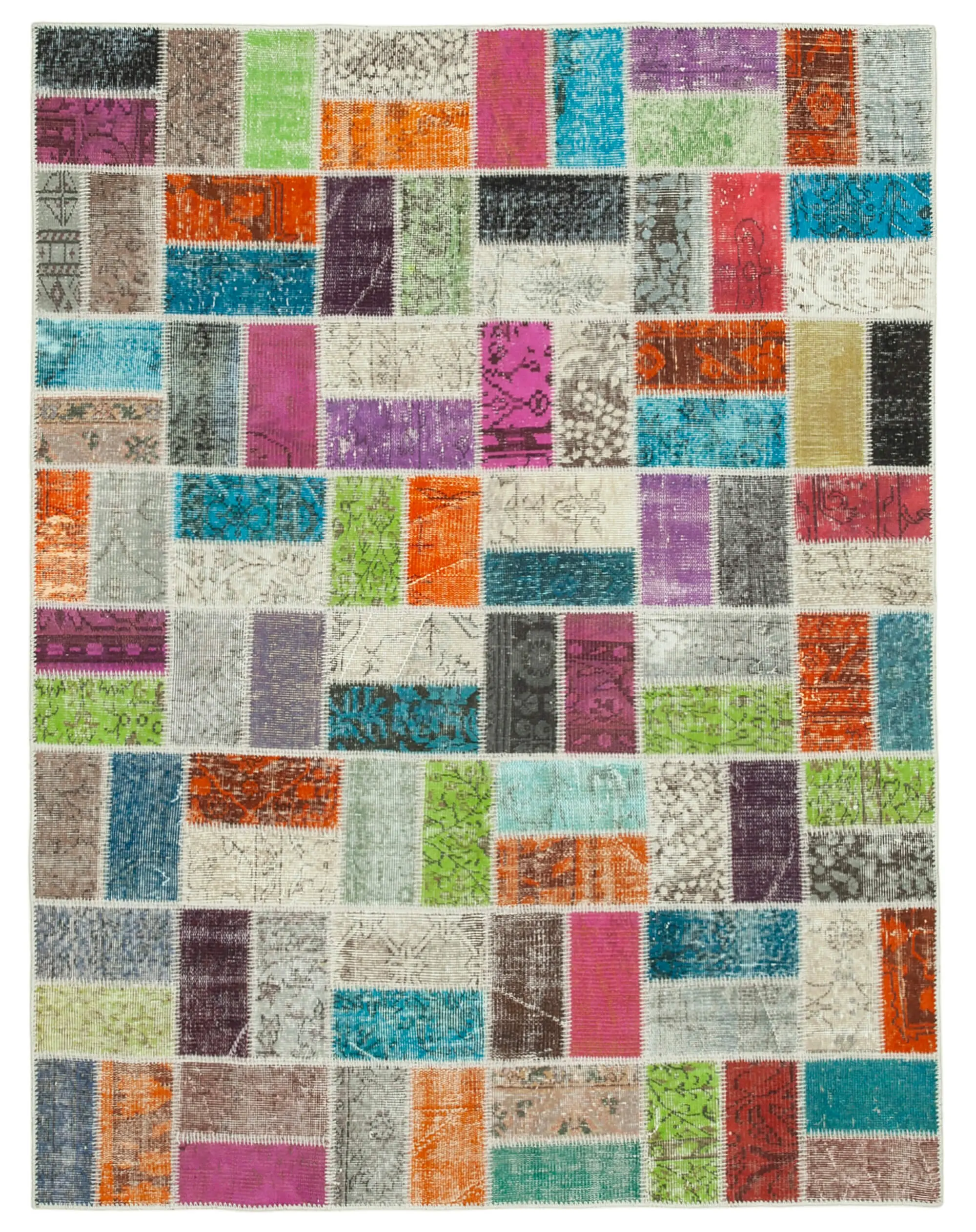 Rc_20957_0_Multicolor_Patchwork_Rugs Patchwork Multi Pamuk Üzerine Yün El Dokuma Kilim-173x225 - Görsel 1