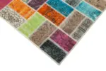 Patchwork Multi Pamuk Üzerine Yün El Dokuma Kilim-173x225 - Görsel 4