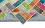 Patchwork Multi Pamuk Üzerine Yün El Dokuma Kilim-173x225 - Görsel 6