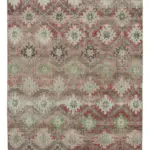 Damalı Modern Dizayn Geometrik Multi Renk Pamuk Üstü Yün El Dokuma Halı-181x313