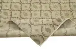 Damalı Modern Dizayn Geometrik Bej Pamuk Üstü Yün El Dokuma Halı-170x273 - Görsel 6
