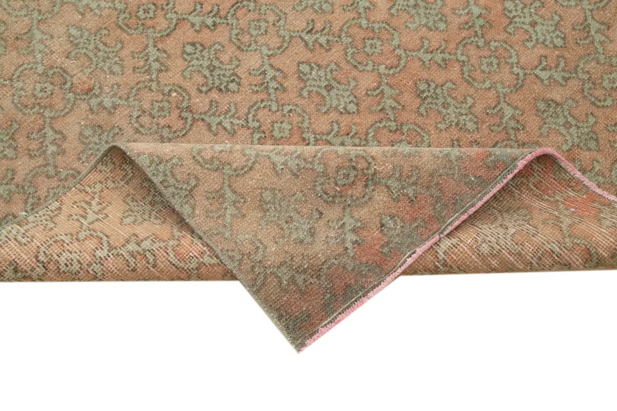 Damalı Modern Dizayn Geometrik Bej Pamuk Üstü Yün El Dokuma Halı-170x292 - Görsel 6