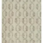 Damalı Modern Dizayn Geometrik Bej Pamuk Üstü Yün El Dokuma Halı-150x260