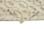 Damalı Modern Dizayn Geometrik Bej Pamuk Üstü Yün El Dokuma Halı-150x260 - Görsel 6