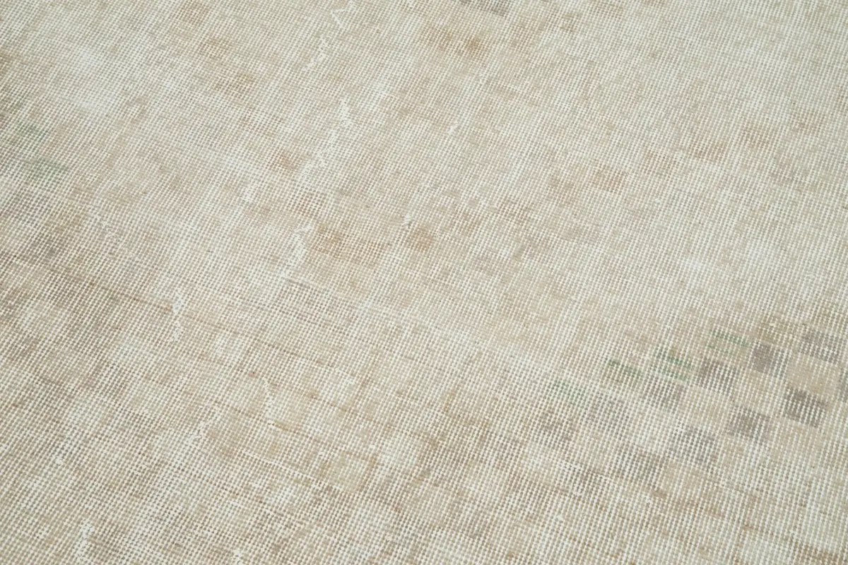 Damalı Modern Dizayn Geometrik Bej Pamuk Üstü Yün El Dokuma Halı-163x277 - Görsel 5