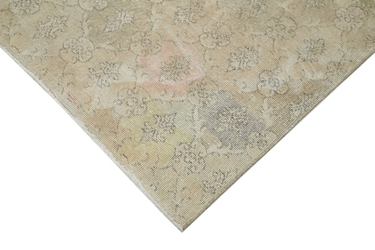 Damalı Modern Dizayn Geometrik Bej Pamuk Üstü Yün El Dokuma Halı-174x260 - Görsel 4