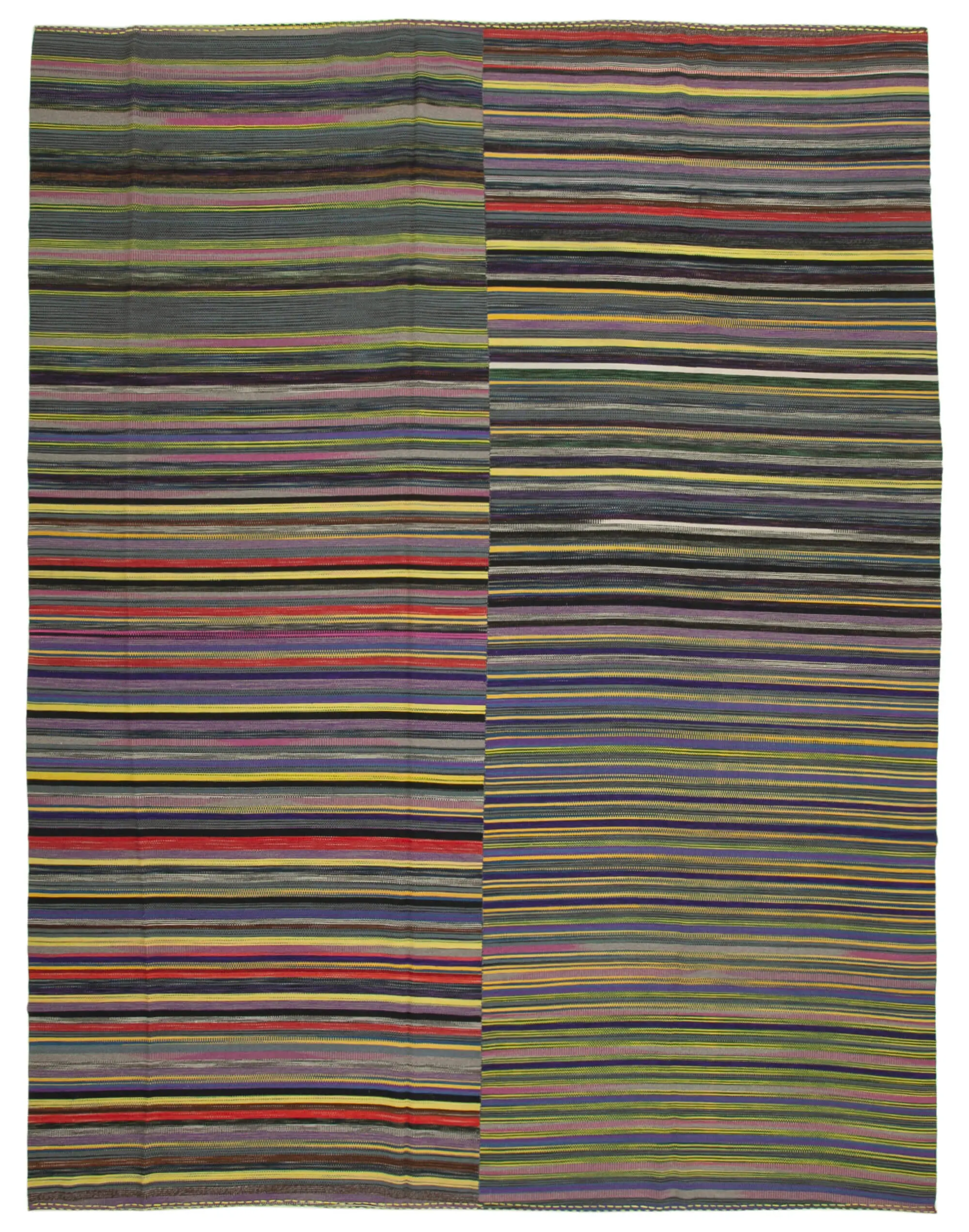 Gümgüm Modern Multi Pamuk Üstü Yün El Dokuma Kilim-363x475 - Görsel 1