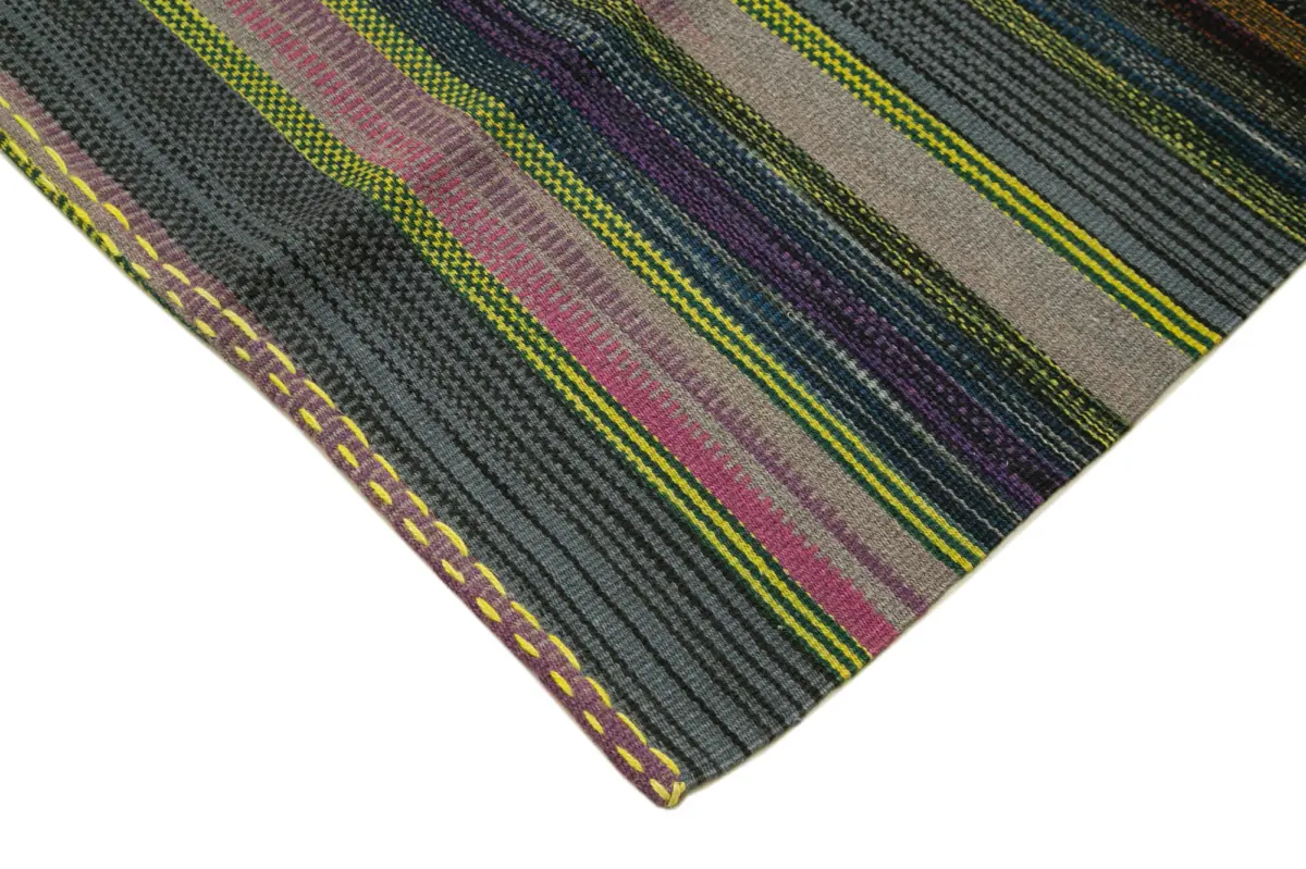 Gümgüm Modern Multi Pamuk Üstü Yün El Dokuma Kilim-363x475 - Görsel 4