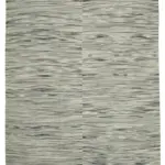 Gümgüm Modern Gri Pamuk Üstü Yün El Dokuma Kilim-299x387