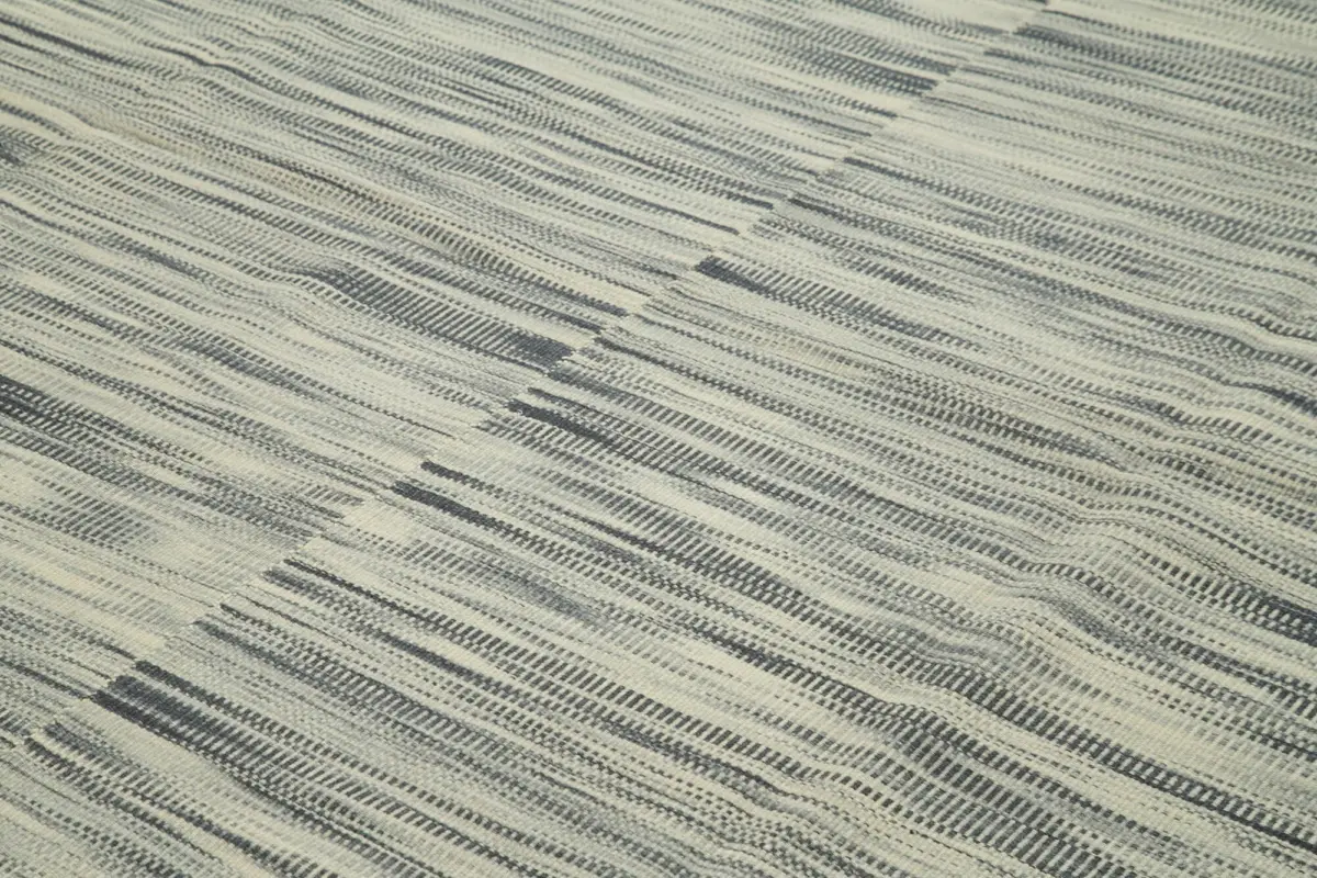 Gümgüm Modern Gri Pamuk Üstü Yün El Dokuma Kilim-299x387 - Görsel 5
