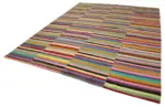 Gümgüm Modern Multi Pamuk Üstü Yün El Dokuma Kilim-296x389 - Görsel 3