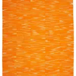 Gümgüm Modern Turuncu Pamuk Üstü Yün El Dokuma Kilim-332x393