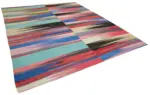 Gümgüm Modern Multi Pamuk Üstü Yün El Dokuma Kilim-298x360 - Görsel 2