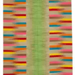 Gümgüm Modern Multi Pamuk Üstü Yün El Dokuma Kilim-211x332
