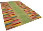 Gümgüm Modern Multi Pamuk Üstü Yün El Dokuma Kilim-211x332 - Görsel 2