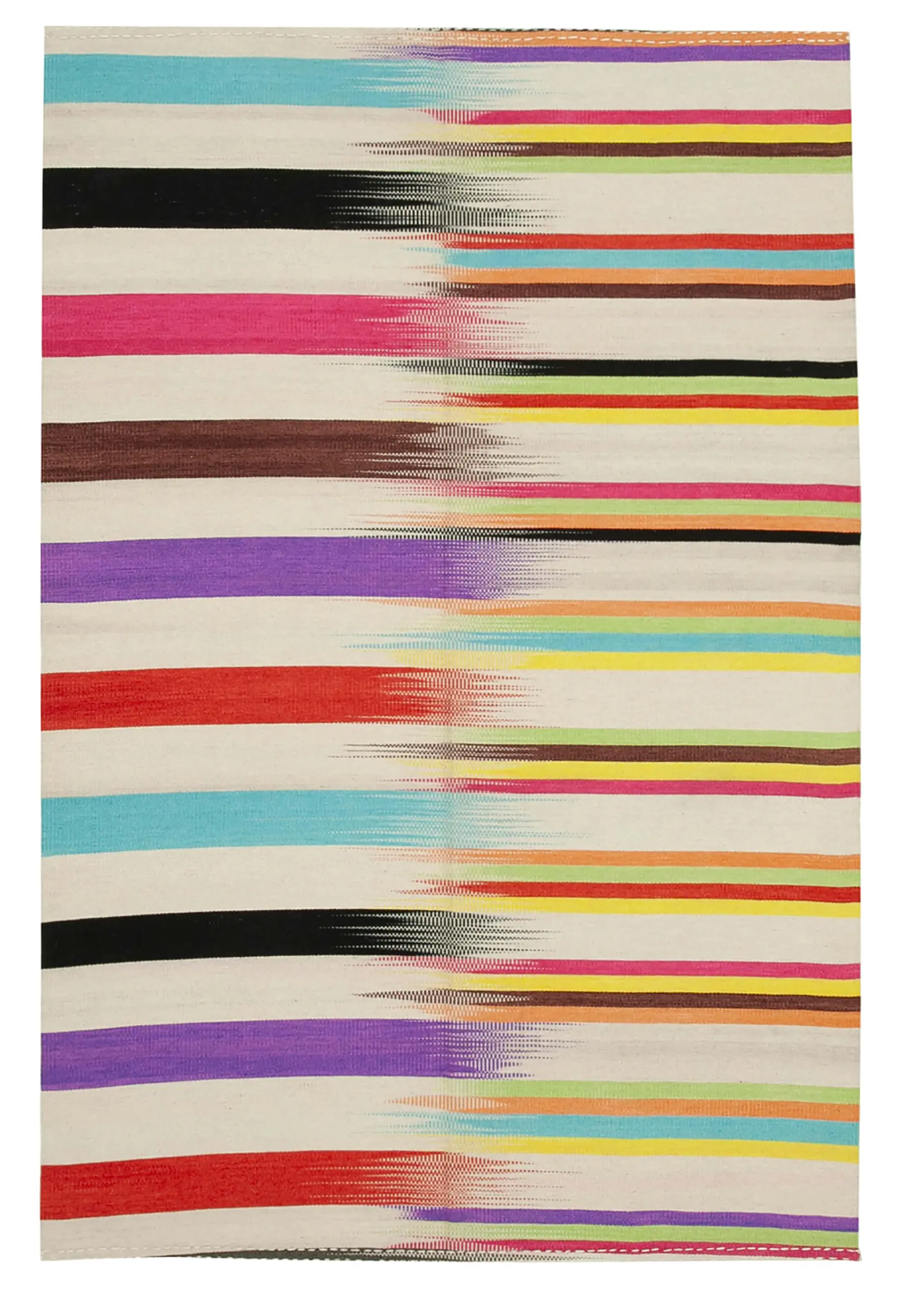 Gümgüm Modern Multi Pamuk Üstü Yün El Dokuma Kilim-181x277 - Görsel 1