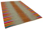 Gümgüm Modern Multi Pamuk Üstü Yün El Dokuma Kilim-211x316 - Görsel 2
