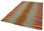 Gümgüm Modern Multi Pamuk Üstü Yün El Dokuma Kilim-211x316 - Görsel 3