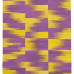 Gümgüm Modern Mor Pamuk Üstü Yün El Dokuma Kilim-212x278