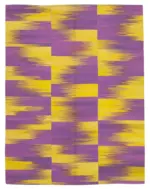 Gümgüm Modern Mor Pamuk Üstü Yün El Dokuma Kilim-212x278