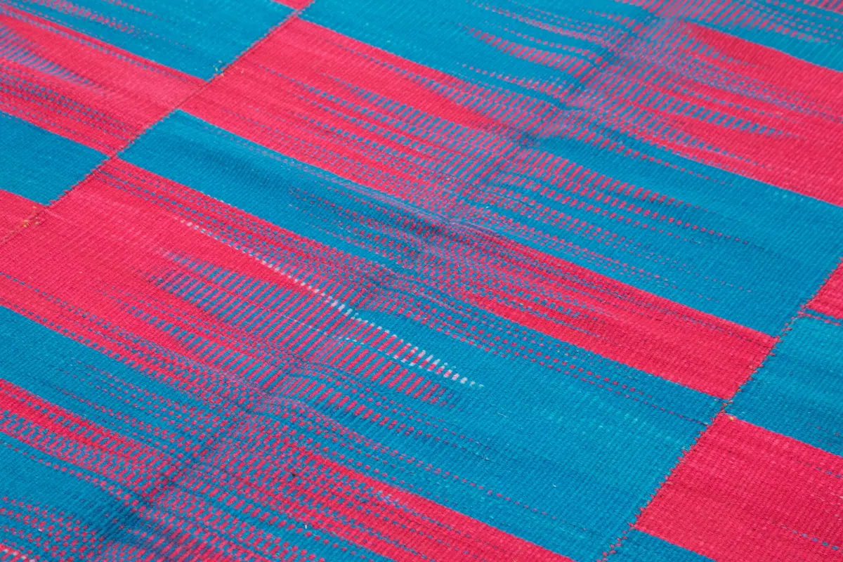 Gümgüm Modern Multi Pamuk Üstü Yün El Dokuma Kilim-204x280 - Görsel 5