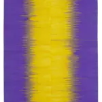 Gümgüm Modern Mor Pamuk Üstü Yün El Dokuma Kilim-200x281