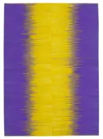 Gümgüm Modern Mor Pamuk Üstü Yün El Dokuma Kilim-200x281