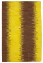 Gümgüm Modern Sarı Pamuk Üstü Yün El Dokuma Kilim-209x306