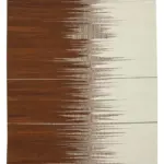 Gümgüm Modern Kahverengi Pamuk Üstü Yün El Dokuma Kilim-181x250