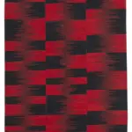 Gümgüm Modern Kırmızı Pamuk Üstü Yün El Dokuma Kilim-212x280