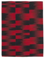 Gümgüm Modern Kırmızı Pamuk Üstü Yün El Dokuma Kilim-212x280