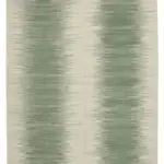 Gümgüm Modern Yeşil Pamuk Üstü Yün El Dokuma Kilim-202x276