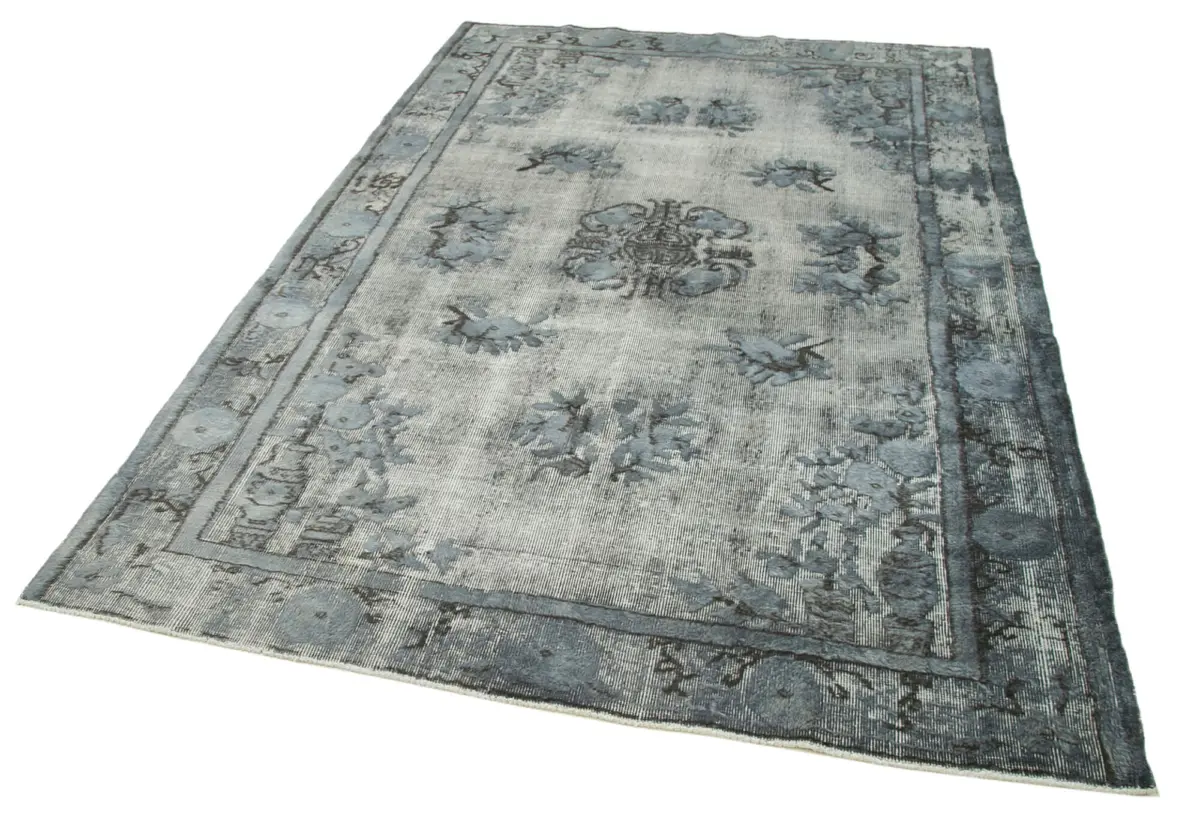 Oyma Gri Pamuk Üzerine Yün El Dokuma Kilim-172x264 - Görsel 3