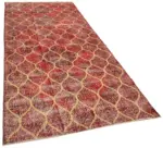 Modern Halı- Kırmızı Pamuk Üzerine Yün El Dokuma Halı-143x377 - Görsel 2