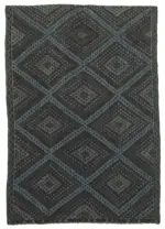 Cıcım Eskitme Mavi Renk Keçi Kılı El Dokuma Kilim-210x303