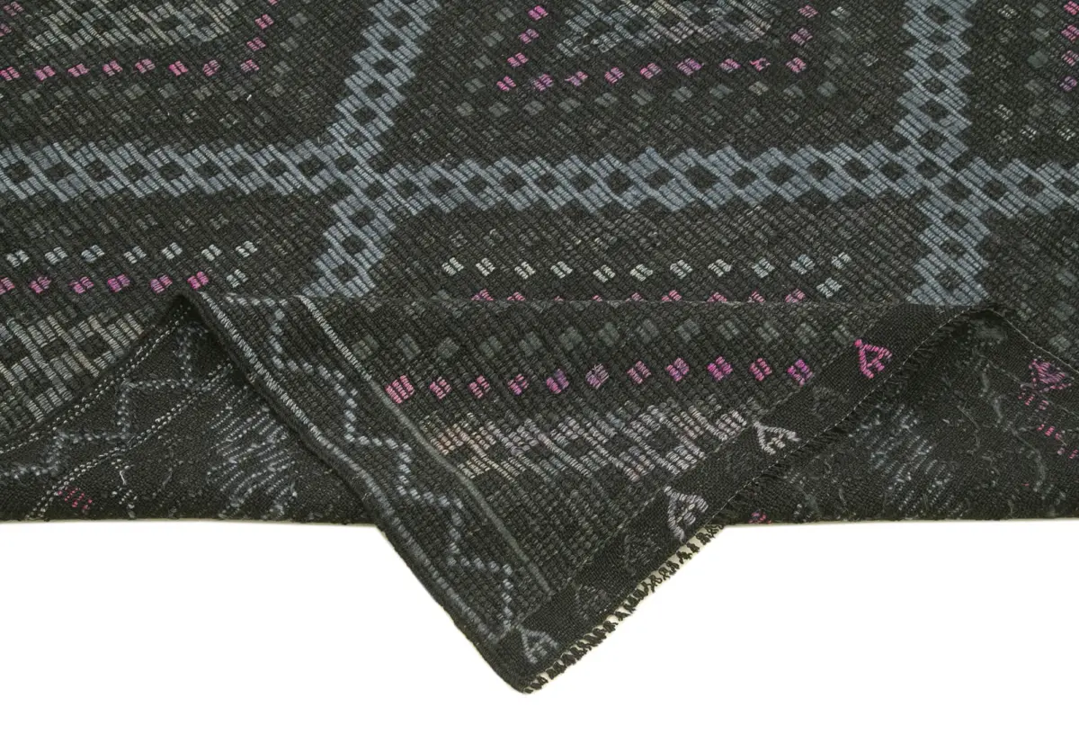 Cıcım Eskitme Mavi Renk Keçi Kılı El Dokuma Kilim-210x303 - Görsel 6