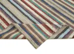 Chaput Çizgili Multi Renk Pamuk Üzerine Yün El Dokuma Kilim-223x300 - Görsel 6