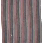 Chaput Çizgili Multi Renk Pamuk Üzerine Yün El Dokuma Kilim-240x285