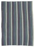 Chaput Çizgili Mor Renk Pamok Üzerine Yün El Dokuma Kilim-190x270