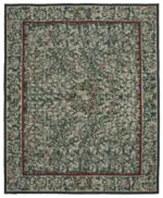 Needlepoint Bej Pamuk Üzerine Yün El Dokuma Halı-363x446