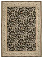 Needlepoint Bej Pamuk Üzerine Yün El Dokuma Halı-300x420