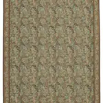 Needlepoint Bej Pamuk Üzerine Yün El Dokuma Halı-288x409