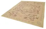 Needlepoint Bej Pamuk Üzerine Yün El Dokuma Halı-238x290 - Görsel 3