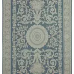 Needlepoint Mor Pamuk Üzerine Yün El Dokuma Halı-236x325