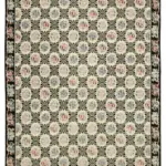 Needlepoint Bej Pamuk Üzerine Yün El Dokuma Halı-232x290