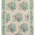 Needlepoint Pembe Pamuk Üzerine Yün El Dokuma Halı-173x254