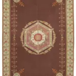 Needlepoint Kırmızı Pamuk Üzerine Yün El Dokuma Halı-181x273